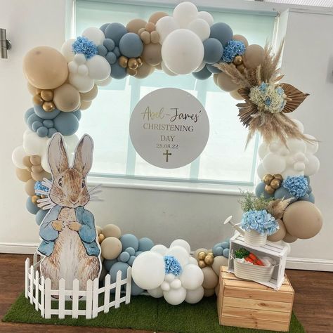 Peter Rabbit Balloons, Rabbit Theme Party, Peter Rabbit Theme Party, Bolo Da Hello Kitty, Theme Games, Christening Balloons, Tale Of Peter Rabbit, Easter Baby Shower, Peter Rabbit Birthday