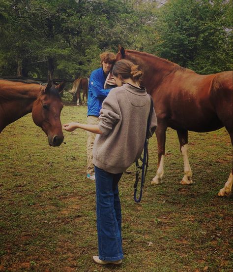 Horse Riding Couple Aesthetic, Horse Riding With Boyfriend, Horse Couple Aesthetic, Equestrian Couple Aesthetic, Horse Camp Aesthetic, Horse Riding Date, Horseback Riding Couple, Equestrian Relationship, Equestrian Boyfriend