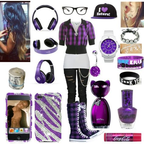 Purple All Day Every Day Alternate Outfits, Lgbtq Outfit, Mighty Med, Cute Emo Outfits, Mode Rock, Scene Outfits, Scene Fashion, Emo Outfits, Punk Outfits