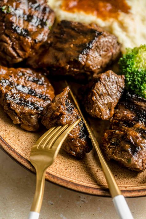 Steak Tips Recipe, Meat Meals, Leftover Steak, Steak Tips, Marinated Steak, Beef Tips, Creamy Mashed Potatoes, Simply Recipes, Beef Recipes For Dinner