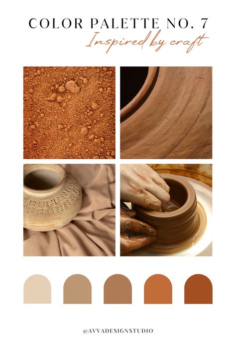 Pottery Colour Palette, Terracotta And Cream Color Palette, Ceramic Colour Palette, Terracotta Beige Color Palette, Terracotta Color Aesthetic, Clay Colour Palette, Pottery Color Palette, Terra Cota Color Palette, Ceramic Color Palette