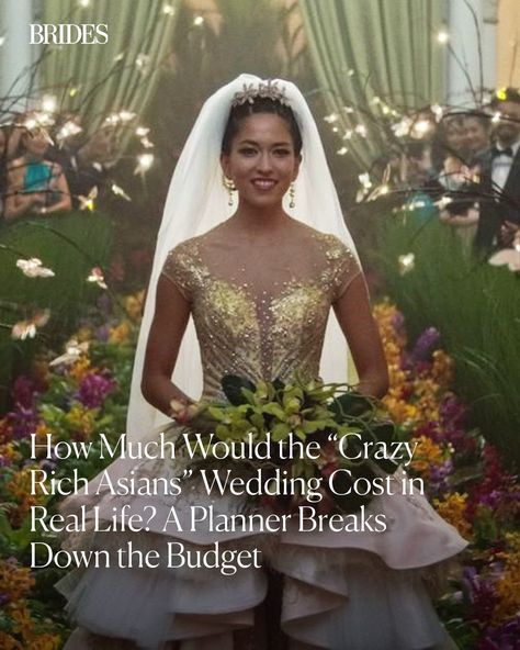 "Crazy Rich Asians" premiered six years ago on this date and gave us arguably one of the most memorable weddings in Hollywood history. 💍 Have you ever wondered how much a wedding this grand would cost? Tap the link in bio for a planner's breakdown of the budget. 📷: @warnerbrosentertainment Rich Asian Wedding, Crazy Rich Asians Wedding, Crazy Rich Asians, Crazy Rich, Wedding Costs, Asian Wedding, In Hollywood, A Wedding, Link In Bio