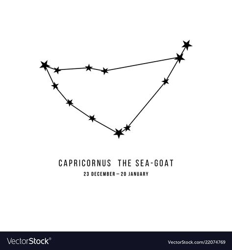 Capricornus Constellation Tattoo, Capricorn Star Constellation Tattoo Zodiac Signs, Capercorn Zodiac Tattoo, Constellations Quotes, Capricornus Art, Capricornus Constellation, Capricorn Sign Tattoo, Constellation Capricorn, Capricorn Constellation Tattoo