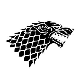 Game of Thrones - House Stark Sigil Stencil 2 Game Of Thrones Wolves, House Stark Sigil, Stark Sigil, Cricket Machine, Silhouette Disney, Game Of Thrones Tattoo, Game Of Thrones Party, Trendy Games, Hbo Game Of Thrones