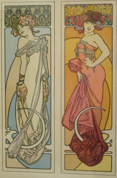 Alfons Mucha at the Gallery of Art, Prague - Image 8 Alphonse Mucha, Alfons Maria Mucha, Art Nouveau Mucha, Alphonse Mucha Art, Mucha Art, Alfons Mucha, Art Nouveau Illustration, Art Nouveau Poster, Cat Posters