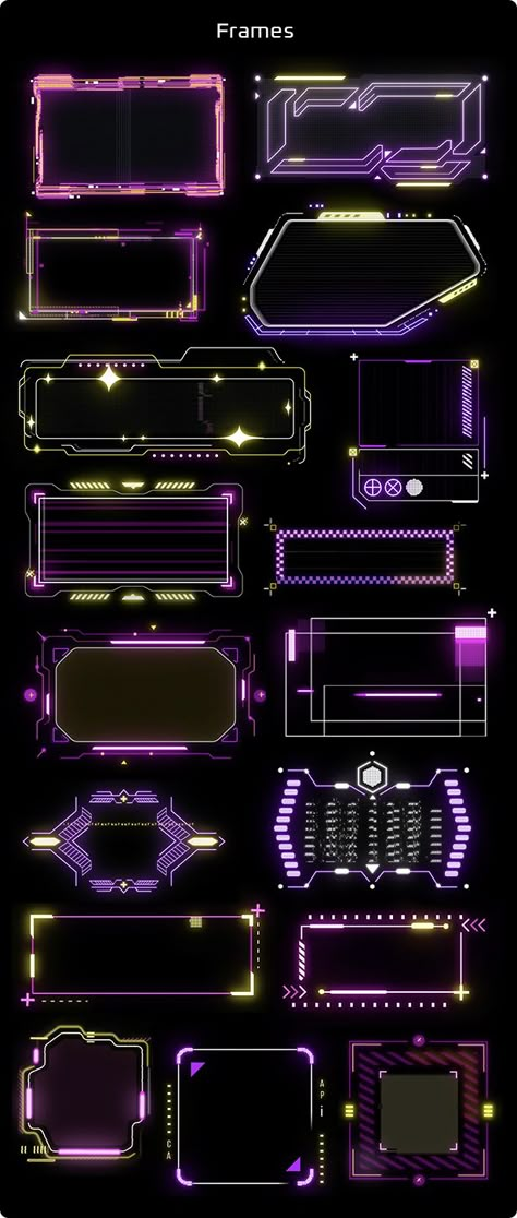 Cyberpunk HUD Elements for After Effects, After Effects Project Files Cyberpunk Hud, Hud Elements, Background Inspiration, Tipografi 3d, Cyberpunk Design, Gfx Design, الفن الرقمي, Graphic Shapes Design, Keyword Elements Canva