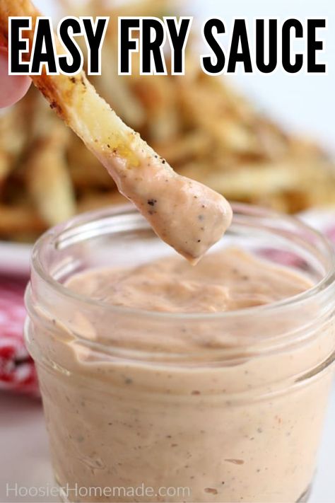 Whip up this easy Fry Sauce in minutes. Of course it’s great for french fries, but it’s also delicious on burgers, hot dogs, pretty much anything you would add ketchup to. French Fries Sauce, Fries Sauce, French Fry Sauce, Honey Sauce, Fry Sauce, French Fry, Carb Meals, Classic Food, Yummy Appetizers