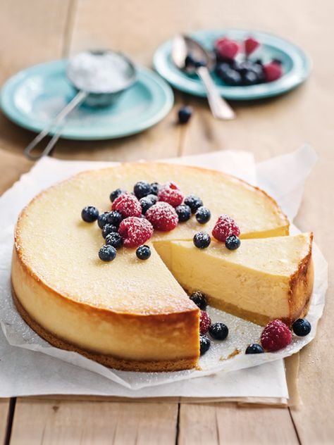 Classic Baked Cheesecake | Donna Hay Donna Hay Recipes, Baked Cheesecake, Baked Cheesecake Recipe, Donna Hay, Classic Cheesecake, Baked Cheese, Gateaux Cake, No Bake Cheesecake, Baking Mix