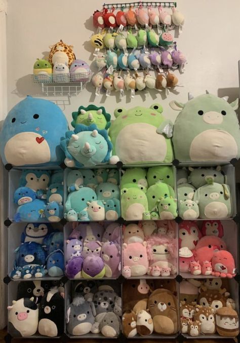 squishmallow collection rainbow squishville set (not my photo) Toys, Animals, Cool Fidget Toys, Cute Squishies, Cute Stuffed Animals, Feeling Down, Fidget Toys, Stuffed Animals, Baby Mobile