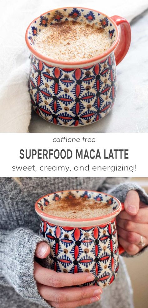 Maca Powder Recipes, Maca Powder Recipe, Maca Latte, Maca Recipes, Regulate Hormones, Carob Powder, Usa Food, Maca Powder, Vegan Drinks