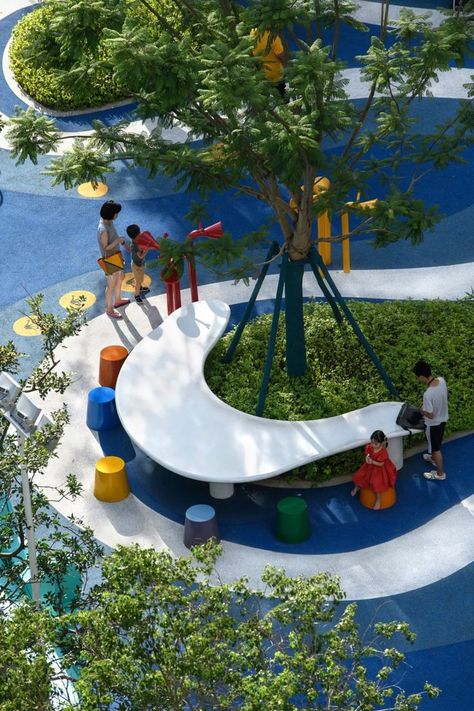 Playgrounds Architecture, Playground Landscaping, Public Playground, Preschool Designs, Urban Playground, Urban Landscape Design, Public Space Design, Kindergarten Design, Play Ground