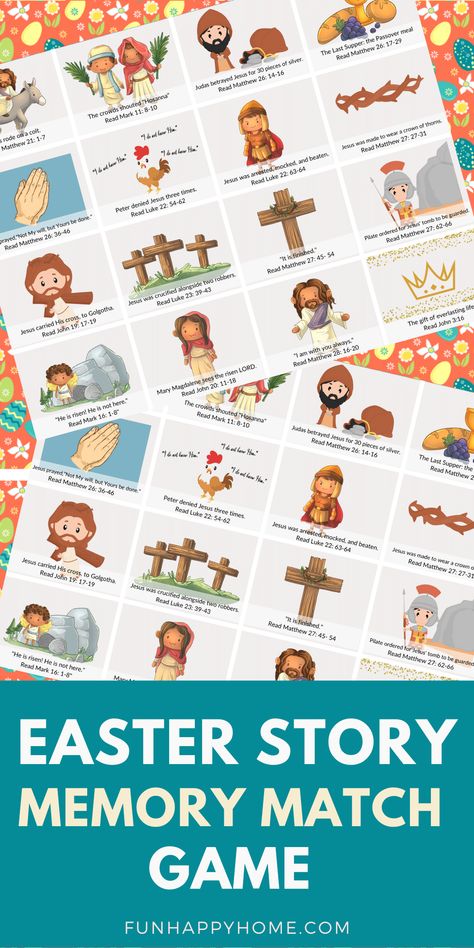 Easter Matching Game Free Printable, Easter Memory Game, Pictionary For Kids, Devotion Ideas, Catholic Easter, Easter Games For Kids, Easter Sunday School, Natural Play, Free Games For Kids