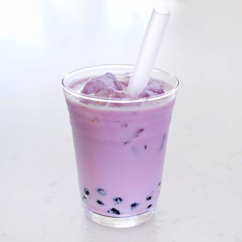 Taro Milk Tea Taro Powder, Taro Milk Tea, Taro Root, Iced Chai Latte, Purple Drinks, Boba Pearls, Fermented Tea, Strawberry Acai, Iced Chai