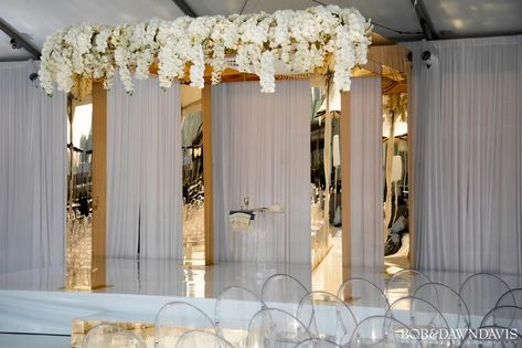 The chuppah is a canopy that couples stand under during a Jewish ceremony where the parents, family members, and Rabbi join the couple. Ari and Ben’s chuppah was incredible! Photography: @bobanddawndavis #bobanddawndavisphotography Event Planner: @greateventschicago Event Design: @epic.events.chicago Venue: @offshorerooftop Hair: @michellegeorgethesalon Makeup: @shannicat Gown: @verawangbridal Tux: @trunkclub @nordstrommen Dresser: @weddingwench Entertainment: @rendezvousbands Incredible Photography, Wedding 2025, Disco Balls, Board Ideas, Gold Mirror, Beautiful Life, Photography Design, Event Planner, Event Design