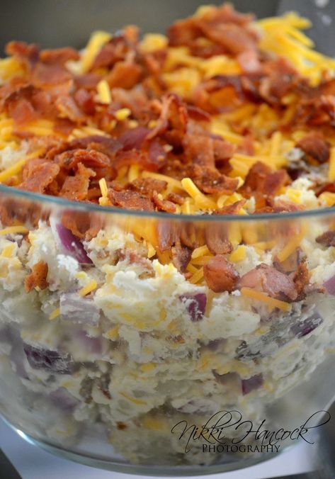 Leftover Potato Salad, Fully Loaded Baked Potato, Potato Loaded, Salad Casserole, Baked Potato Salad Recipe, Loaded Potato Salad, Loaded Baked Potato Salad, Baked Potato Salad, Loaded Baked Potato