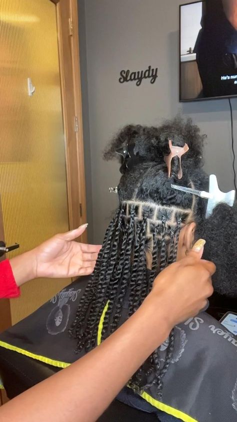 Cute Short Twist Hairstyles For Black Women, Passion Twists With Undercut, Box Parting Braids, Natural Twists For Black Women 4c, Braided Root Twists, Shoulder Length Rope Twist, Senegalese Twist Short Length, Medium Midback Passion Twist, Short Twists With Braiding Hair