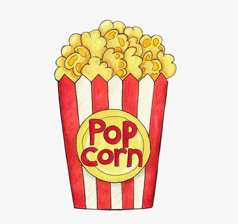 Popcorn Clipart Free, Popcorn Image, Popcorn Images, Movie Cartoon, Popcorn Bucket Drawing, Foods To Draw, Cartoon Popcorn, Popcorn Drawing Simple, Popcorn Painting