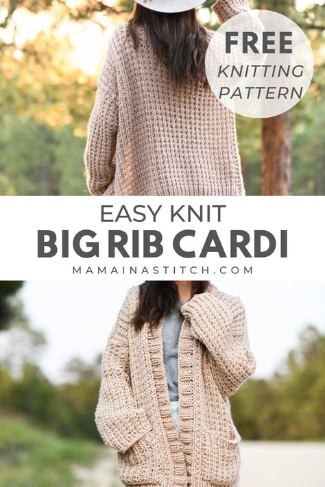 Couture, Diy Knit Cardigan Free Pattern, Chunky Knitted Sweaters Pattern Free, Super Chunky Knit Cardigan Pattern, Bulky Yarn Cardigan Knitting Patterns, Loose Knit Cardigan Pattern, Crochet Baggy Cardigan Pattern Free, Knit Chunky Cardigan Pattern Free, Oversize Cardigan Knitting Pattern Free