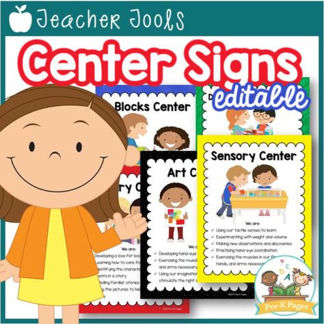 Classroom Signage, Classroom Center Signs, Preschool Center Signs, Prek Centers, Labels For Classroom, Preschool Labels, Nature Preschool, Free Classroom Printables, Pre K Pages