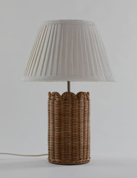 Scalloped Lamp, Wicker Table Lamp, Scalloped Table, Beaded Ceiling, Rattan Table Lamp, Wicker Lamp, Halloween Bedding, Dream House Living Room, Future Bedroom