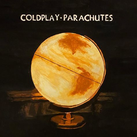 Coldplay Vintage Poster, Coldplay Parachutes Poster, Coldplay Parachutes Wallpaper, Parachutes Album Cover, Coldplay Artwork, Coldplay Painting, Painting Album Covers, Coldplay Nails, Album Covers Painting