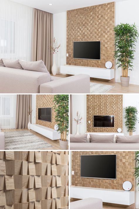 Tile Behind Tv Wall, Wall Panel Behind Tv, Wood Accent Wall Behind Tv, Wood Wall Behind Tv, Accent Wall Behind Tv Living Room, Behind Tv Decor, Accent Wall Behind Tv, Wall Behind Tv, Panel Walls