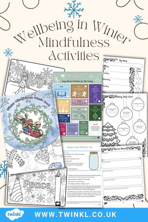 Winter: Mindfuness Activities Winter Mindfulness, Wellbeing Tips, Looking After Yourself, Horticulture Therapy, Tranquility Base, Wellbeing Activities, Mental Health Activities, Understanding Emotions, Mental Health And Wellbeing