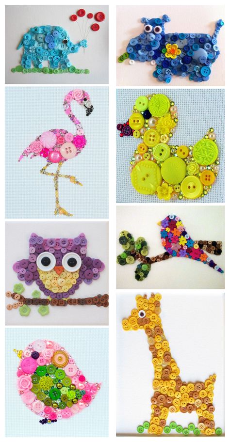 #Button #Animal #Arts!!! https://fashionornaments.wordpress.com/2015/01/30/button-animal-arts/ Button Wall Art, معرض فني, Button Creations, Finding A Hobby, Animals And Birds, Diy Buttons, Button Art, Childrens Crafts, Button Crafts