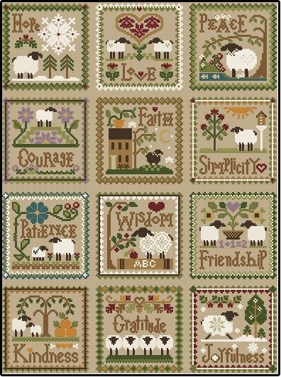 Sheep Cross Stitch, Little House Needleworks, Cross Stitch Love, Pola Kristik, Cross Stitch Needles, Cross Stitch Samplers, Cross Stitch Animals, A Cross, Cross Stitch Charts