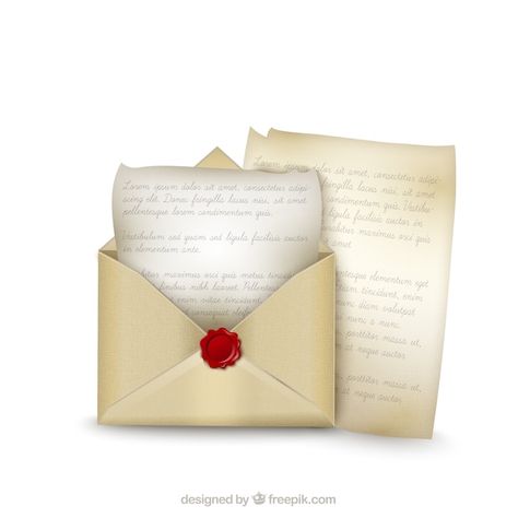 Free vector ancient letter | Free Vector #Freepik #freevector #post-mail #vintage-letter #letter-envelope #antique Ancient Letters, Graphic Resources, Vector Free, Envelope, Place Card Holders, I Hope, Design