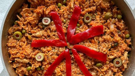 A pan of Arroz con Pollo Panameño made by Marisel Salazar. Panamanian Food, Chicken And Rice Dishes, Recipe Developer, Spanish Dishes, Mexican Foods, Rice Dish, Hispanic Food, What's For Dinner, Potluck Recipes