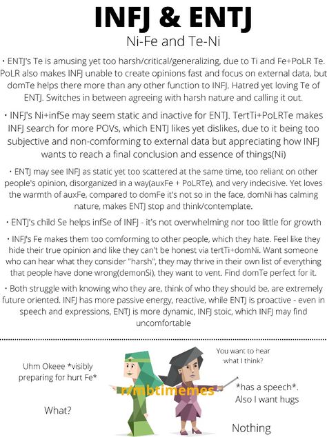 Analysts And Infj, Infj X Entj Love, Entj Traits, Entj X Infj, Mbti Dynamics, Infj Entj, Entj Infj, Infj Core, Entj Relationships