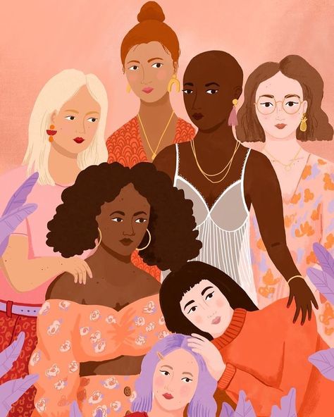 WE ARE ALL BORN EQUAL 👩🏾👩🏼‍🦱👨🏽‍🦰 Our world is multicultural and we should all behave in accordance.  LET’S GIVE OUT THE LOVE AND RESPECT WE EXPECT TO RECEIVE ❤️ • Art by the amazing @carlaelliscreative 👩🏻‍🎨 Technical Drawing, Feminism Art, Kalender Design, Technical Drawings, Girls Support Girls, Tech Pack, 캐릭터 드로잉, Seni Cat Air, Illustration Art Girl