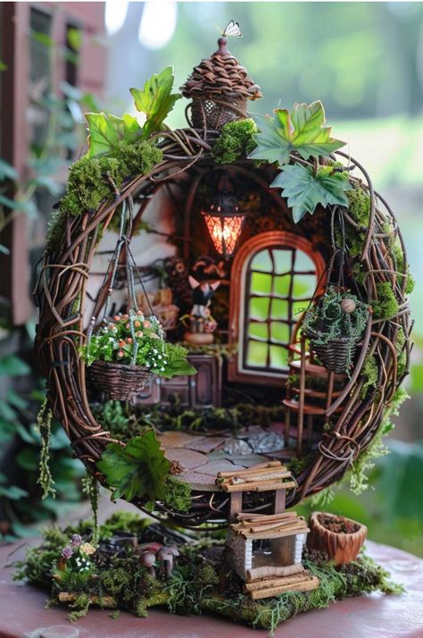 Landscaping Elements, Magical Backyard, Fairy Garden Ideas, Fairy House Crafts, Fairy Village, Tree Stumps, Fairy House Diy, Fairy Home, Fairy Garden Designs