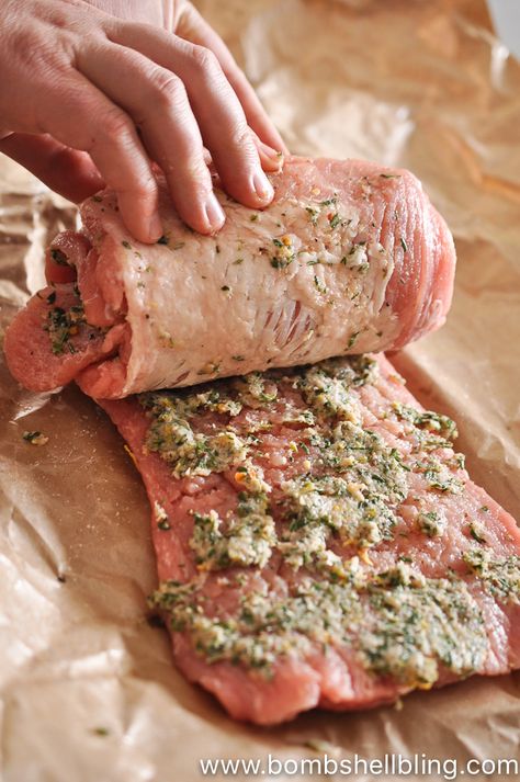 Tuscan Rolled Roast Pork Recipe Rolled Pork Roast, Pork Loin Recipes Oven, Pork Roulade, Roulade Recipe, Rolled Roast, Pork Loin Roast Recipes, Pork Chop Dinner, Boneless Pork Loin, Pork Roast Recipes