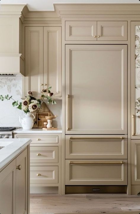 Cabinet Color Ideas, Beige Kitchen Cabinets, Kitchen Cabinet Color, Kitchen Cabinet Color Ideas, Beige Cabinets, Beige Kitchen, Timeless Kitchen, Cabinet Color, Classic Kitchen