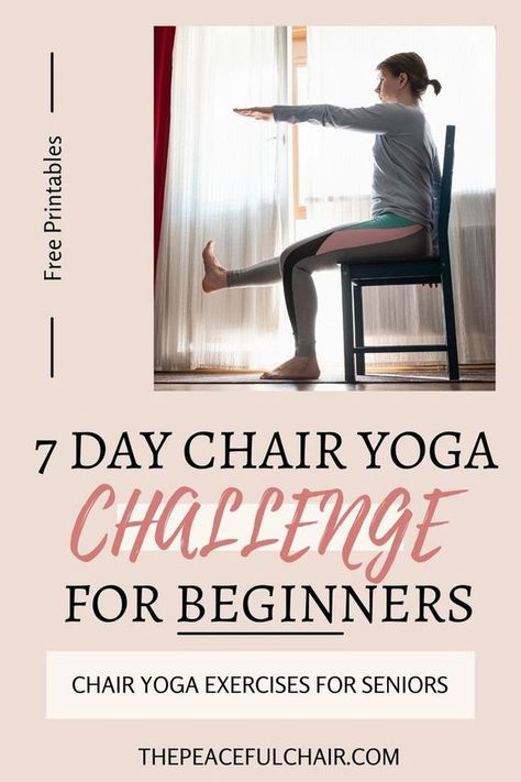 10 Minute Chair Yoga, Beginner Chair Yoga, Yoga For Seniors Gentle, Chair Yoga Poses For Beginners, Chair Yoga Sequence For Seniors, Chair Yoga For Men, Free Yoga Chair Exercises, 28 Day Chair Yoga Challenge, Yoga For Disabled People