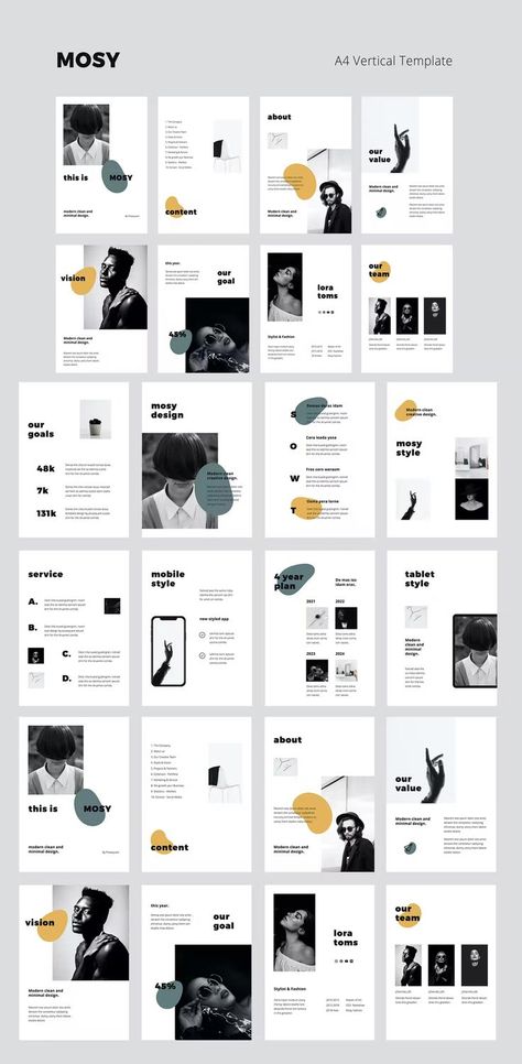 Vertical Magazine Layout, Vertical Powerpoint Template, A4 Presentation Design, Vertical Presentation Design, Powerpoint Presentation Design Templates, Business Design Ideas, Press Kits, Presentation Slides Design, Pdf Design