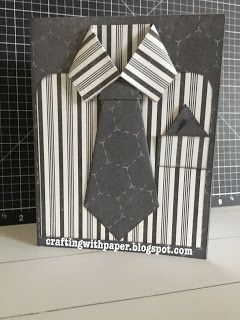 Crafting With Paper by Kimberly: Masculine Shirt and Tie Card #ctmh #feelslikehome #shirttiecard #masculinecard Birthday Card Ideas For Men Handmade, Shirt Cards For Men, Father's Day Cards Handmade, Masculine Shirts, Shirt Card, Make A Shirt, Shirt And Tie, Masculine Birthday Cards, Birthday Cards For Boys