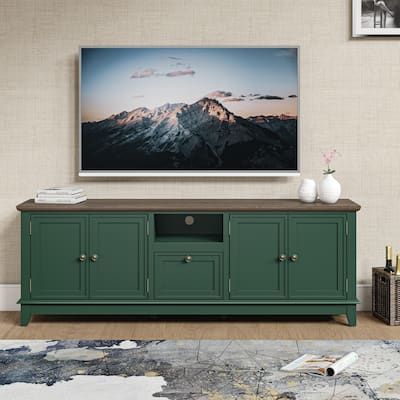 TV Stands - Bed Bath & Beyond Green Tv Stand, Color Cabinet, Target Tv Stand, Cabinet Top, Hidden Drawer, Rustic Tv Stand, Flat Panel Tv, Wood Grain Texture, Tv Unit Design