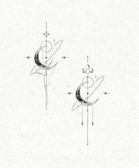 Inner Forearm Tattoo Minimalist, Look Within Tattoo, Simple Artistic Tattoos, Moon And Lightning Tattoo, Self Journey Tattoo, Protection Moon Tattoo, Glaxay Tattoos, Celestial Tattoo Ideas For Women, Hip Moon Tattoo