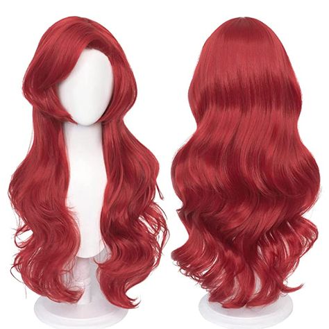 Vampire Vtuber, Persephone Cosplay, Trio Outfits, Long Red Wig, Red Hair Wig, Hair For Halloween, Poison Ivy Halloween Costume, Red Curly Wig, Halloween Trio