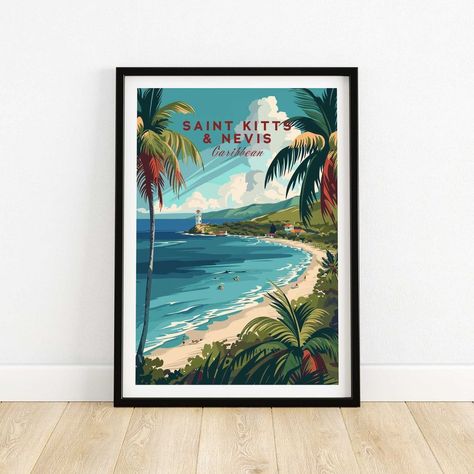 🌴✨ Add a touch of Caribbean charm to your home with the vibrant Saint Kitts and Nevis Art Print! 🌴✨ Showcasing the beauty of these stunning islands, this print is the perfect addition to any wall. 🌺🏝️ Bring the tropical paradise to you and immerse yourself in the culture, colors, and spirit of Saint Kitts and Nevis. 🎨 By This Art World 💸 Starting at just €19,00 🔗 Link in bio #SaintKitts #SaintNevis #Caribbean #TravelPosters #Vintage #travelart #travelposter #travelposters #traveltheworld ... Saint Kitts, Saint Kitts And Nevis, Poster City, Minimalist Artwork, Art Minimaliste, Unframed Art Prints, National Park Posters, Natural Frame, Visual Artwork