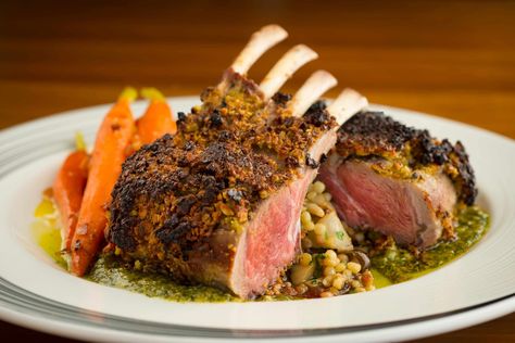 What to Serve With Rack of Lamb? Lamb Recipes Oven, Potato Leek Gratin, Lamb Rack Recipe, Lamb Rack, Crusted Rack Of Lamb, Moroccan Couscous, French Potatoes, Easter Dinner Table, Impressive Dinner