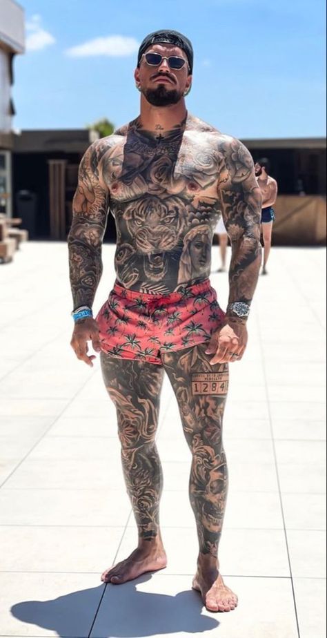 Top Chest Tattoo For Men, Mens Full Body Tattoo, Full Body Tattoo Man, Tiny Tattoos For Men, Full Body Tattoo Men, Leg Tattoo Men Sleeve, Full Leg Tattoo Men, Rare Tattoos Men, Japanese Leg Sleeve