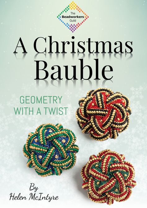 Show product details for A Christmas Bauble - Geometry with a twist Seed Bead Art, Seed Bead Crafts, Bead Crochet Rope, Beaded Boxes, Beaded Christmas Ornaments, Bead Weaving Patterns, Christmas Ornament Pattern, Seed Bead Tutorial, Bead Stitching