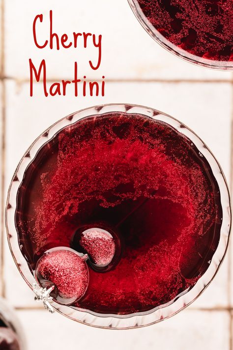 Cherry Martini Recipe, Crimson Red Color, Cherry Martini, Cherry Drink, Brandy Cocktails, Lemon Drop Martini, Cherry Brandy, Cherry Cocktail, Cherry Liqueur