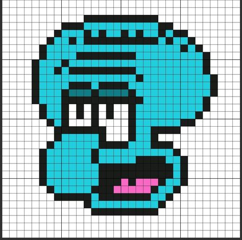 Pixelart squidward Pixel Art, Mario Characters, Fictional Characters, Art