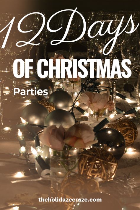 It's the Christmas season and that means it's party time. If you are in need of a party idea you are at the right place. Keep reading to learn more about these 12 days of Christmas parties. What a gift! Merry Christmas! #christmaspartyideas #christmasparty 12 Days Of Christmas Centerpiece Ideas, 12 Days Of Christmas Party Ideas, 12 Days Of Christmas Party, Christmas Youth, The 12 Days Of Christmas, Christmas Party Themes, Christmas Dinner Party, Christmas Events, Felt Christmas Tree