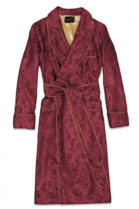 Men's Lightweight Red Paisley Silk Dressing Gown Robe Mens Dressing Gown, Silk Robe Long, Silk Dressing Gown, Luxury Robes, High Fashion Men, Men's Robes, Red Paisley, Dressing Gown Robe, Mens Luxury